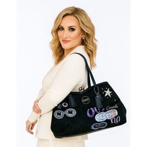 Coach Shoulder Bag Optic C Signature Applique Poppy GLAM TOTE WOMEN'S WOMAN'S